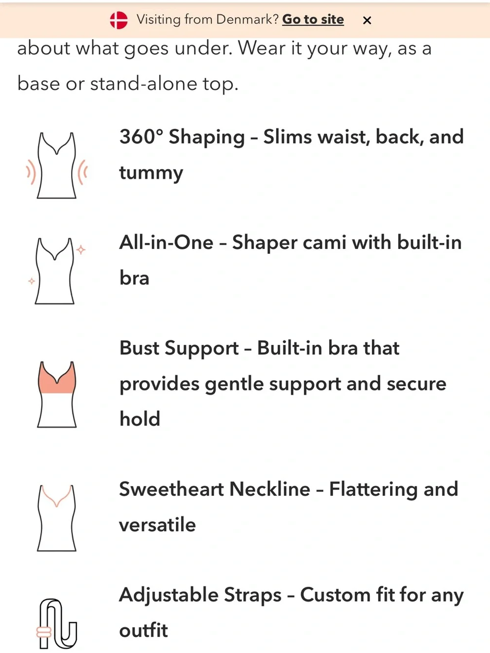 Black Seamless Comfort Cami with built in bra. Brand new with tags, size XL - Picture 7 of 14